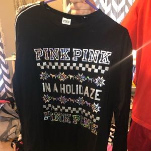 Pink holidaze ls shirt